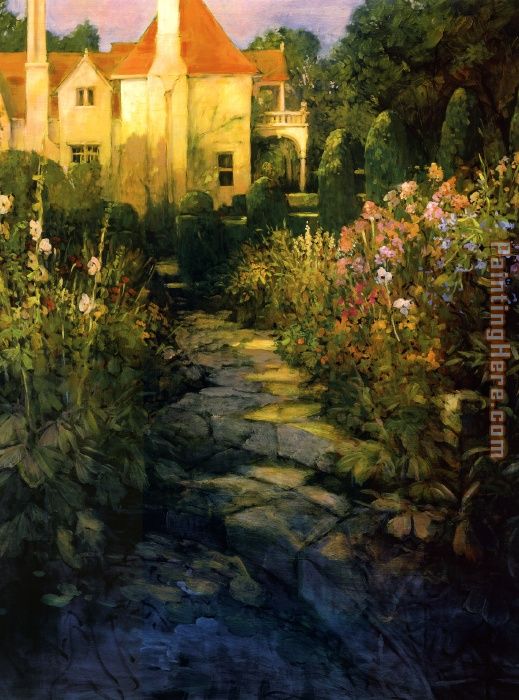Garden Walk at Sunset painting - Philip Craig Garden Walk at Sunset art painting